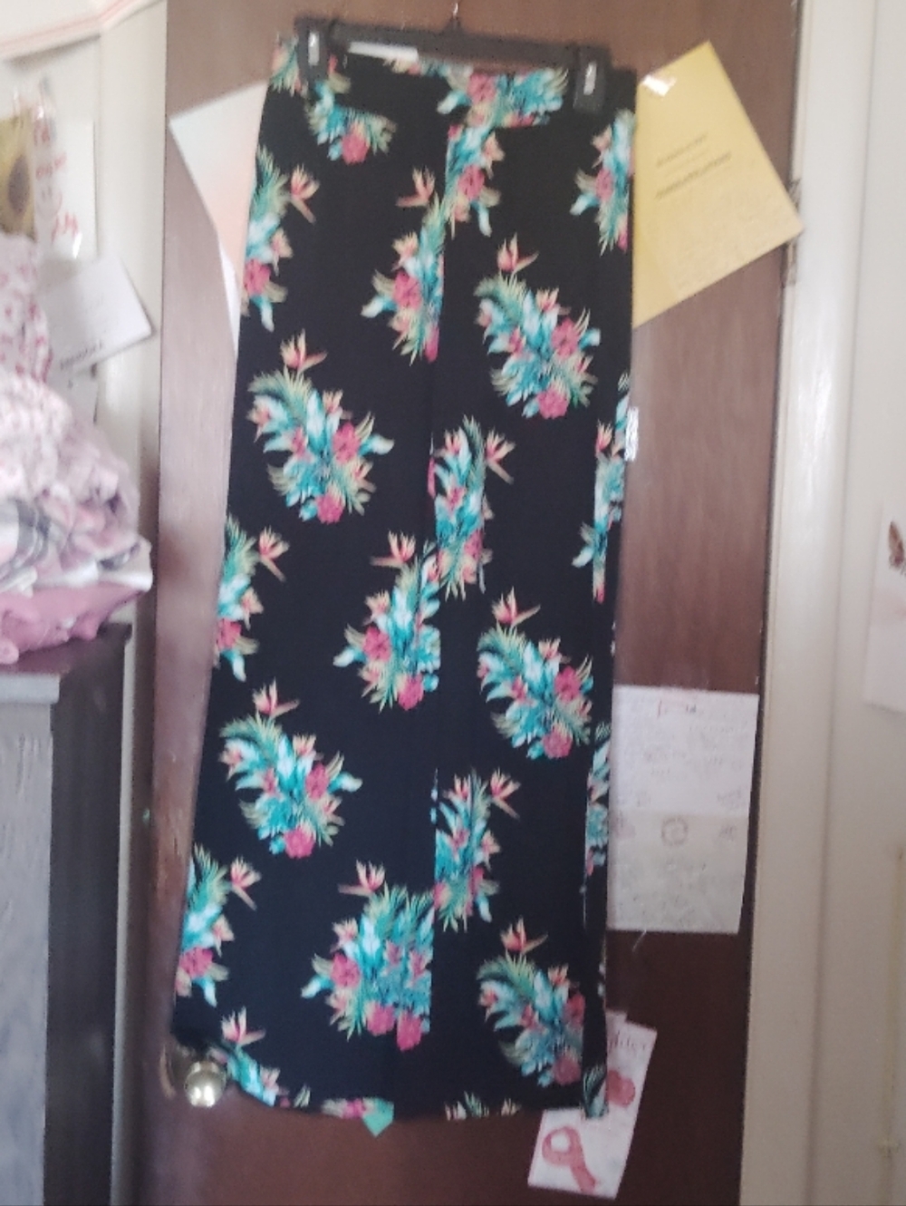CHICOS Floral Wide Leg Palazzo Pants
